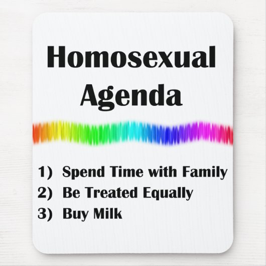 Homosexuelle Agenda Mousepad (Vorne)