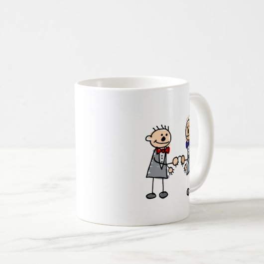 Homosexuelle Bräutigame Kaffeetasse (VorderseiteRechts)