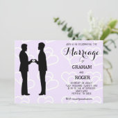 Homosexuelle Eheschließung mit zwei Großräumen Einladung (Stehend Vorderseite)