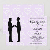 Homosexuelle Eheschließung mit zwei Großräumen Einladung (Vorne/Hinten)