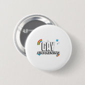 Homosexuelle Erweckung Button (Vorne & Hinten)