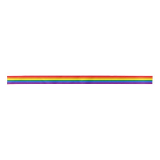 Homosexuelle Flagge färbt Regenbogen 1,5" Satinband (Vorderseite)