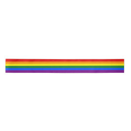 Homosexuelle Flagge färbt Regenbogen 3" Satinband