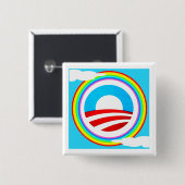 HOMOSEXUELLE FRAUEN FÜR BARACK OBAMA BUTTON (Vorne & Hinten)