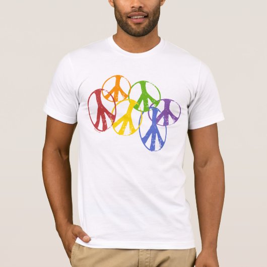 Homosexuelle Friedenssymbole T-Shirt (Vorderseite)