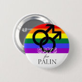 HOMOSEXUELLE für Palin Button (Vorne & Hinten)