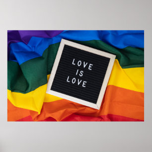 Homosexuelle Gay Art Liebe ist Liebe Quotes LGBTQ  Poster