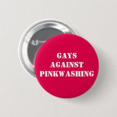 Homosexuelle gegen das Pinkwashing Button (Vorne & Hinten)