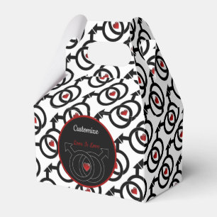 Homosexuelle Heirat-Liebe ist Liebe-weißer Geschenkschachtel