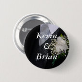 Homosexuelle Hochzeit Button (Vorne & Hinten)