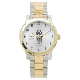 Homosexuelle Hochzeitsräume mit Namen und Datum Armbanduhr