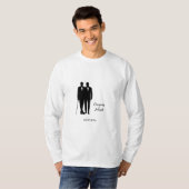 Homosexuelle Hochzeitsräume mit Namen und Datum T-Shirt (Vorne ganz)