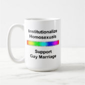 Homosexuelle institutionalisieren ...Gay Marriag u Kaffeetasse (Links)