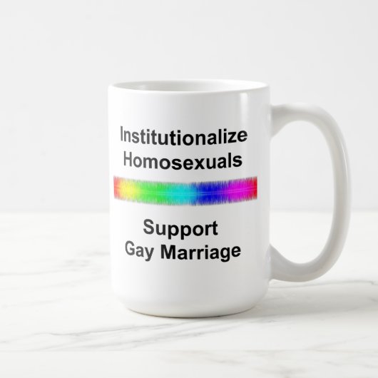 Homosexuelle institutionalisieren ...Gay Marriag u Kaffeetasse (Rechts)