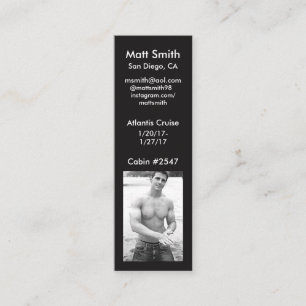Homosexuelle Kreuzfahrt-Karte Mini Visitenkarte