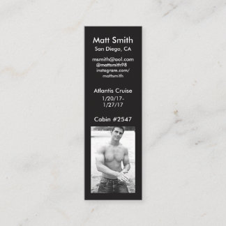 Homosexuelle Kreuzfahrt-Karte Mini Visitenkarte