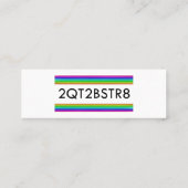 Homosexuelle Kreuzfahrt-Karte Mini Visitenkarte (Rückseite)