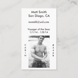Homosexuelle Kreuzfahrt-Karte (mit Rückseite) Visitenkarte