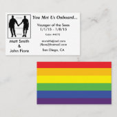 Homosexuelle Kreuzfahrt-Karte (mit Rückseite) Visitenkarte (Vorne/Hinten)