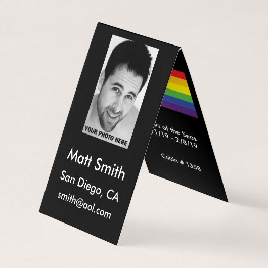 Homosexuelle Kreuzfahrt-Karte Visitenkarten (Vorderseite)