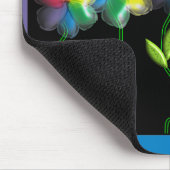 Homosexuelle lesbische Regenbogen-Blumen Mousepad (Ecke)