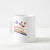 Homosexuelle lesbische "Regenbogen-Großmutter " Kaffeetasse (Vorderseite Links)