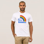 Homosexuelle links schlichtes des Spaßregenbogens T-Shirt (Vorne ganz)