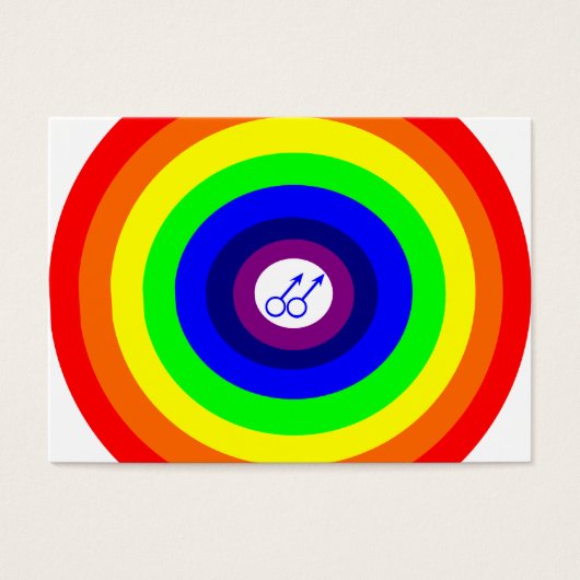 Homosexuelle Mann-runder Regenbogen rufen mich (Vorderseite)