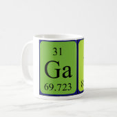 Homosexuelle Namen-Tasse der periodischen Tabelle Kaffeetasse (Vorderseite Links)