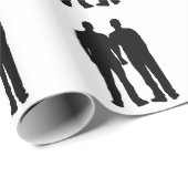 Homosexuelle Paar-Silhouette Geschenkpapier (Rolleneckpunkt)