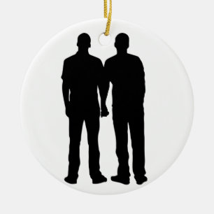 Homosexuelle Paar-Silhouette Keramik Ornament