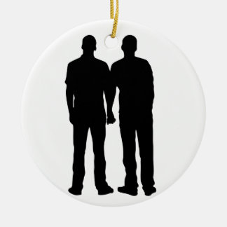 Homosexuelle Paar-Silhouette Keramik Ornament