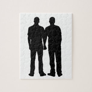 Homosexuelle Paar-Silhouette Puzzle