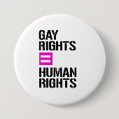 Homosexuelle Rechte sind gleichberechtigt Button (Vorderseite)