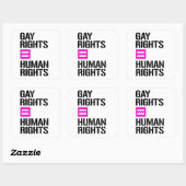 Homosexuelle Rechte sind gleichberechtigt Quadratischer Aufkleber (Blatt)