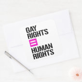 Homosexuelle Rechte sind gleichberechtigt Quadratischer Aufkleber (Umschlag)