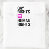 Homosexuelle Rechte sind gleichberechtigt Quadratischer Aufkleber (Tasche)