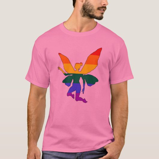Homosexuelle Regenbogen-Fee T-Shirt (Vorderseite)