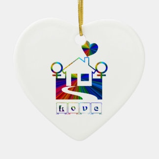 Homosexuelle Regenbogen Zuhause LIEBE Keramikornament