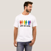 Homosexuelle Spaß-Liebe ist Liebefarben T-Shirt (Vorne ganz)