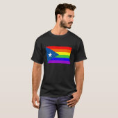 homosexuelle stolze Regenbogenflagge Puerto- T-Shirt (Vorne ganz)
