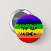 Homosexuelle Tagesordnung Button (Vorne & Hinten)