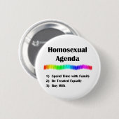 Homosexuelle Tagesordnung Button (Vorne & Hinten)
