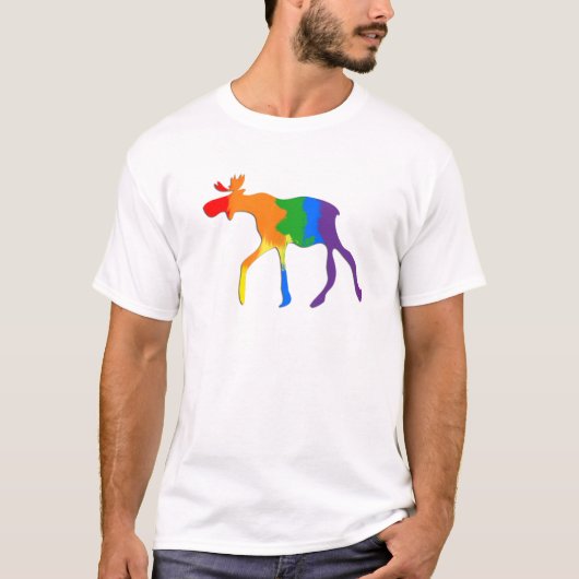Homosexuelle u. lesbische Stolz-Kanada-Elche T-Shirt (Vorderseite)