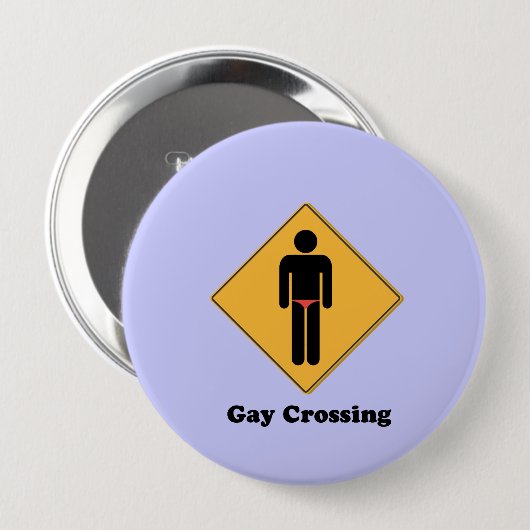 HOMOSEXUELLE ÜBERFAHRT BUTTON (Vorne & Hinten)