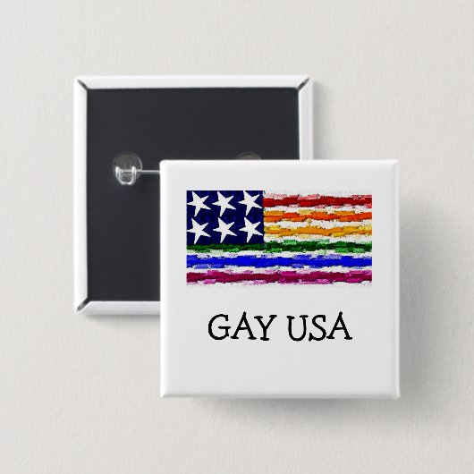 HOMOSEXUELLE USA BUTTON (Vorne & Hinten)