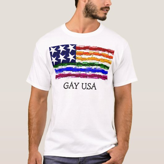 HOMOSEXUELLE USA T-Shirt (Vorderseite)