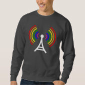 Homosexuelle WiFi-Regenbogen-Signal-Antenne Sweatshirt (Vorderseite)