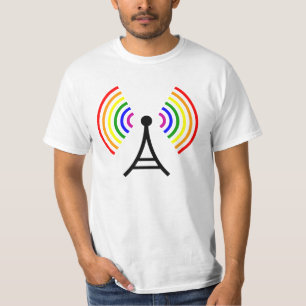 Homosexuelle WiFi-Regenbogen-Signal-Antenne T-Shirt