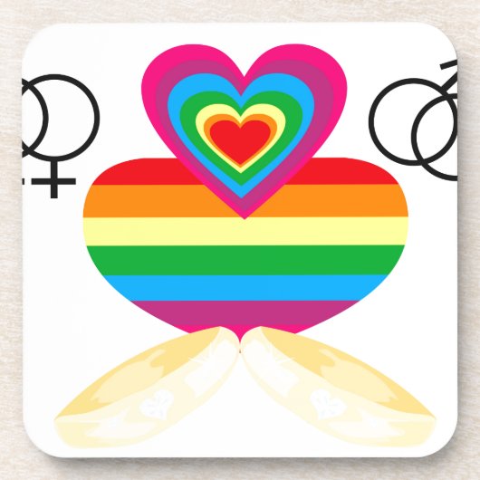 Homosexuellenehe Getränkeuntersetzer (Vorderseite)